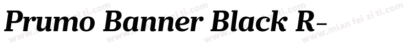 Prumo Banner Black R字体转换